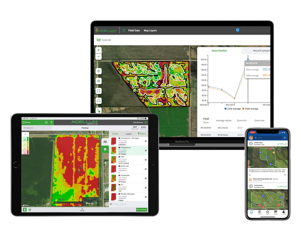 Agellum displaying on iPhone, iPad and mac laptop