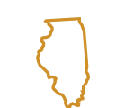 Illinois state shape outline
