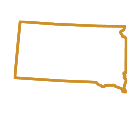 South Dakota state shape outline