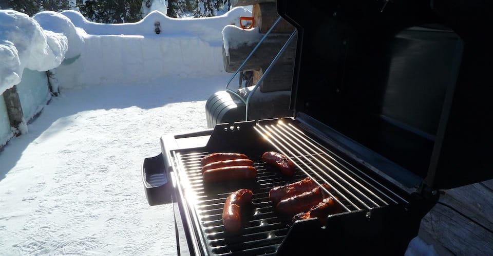 Grilling brats in the winter