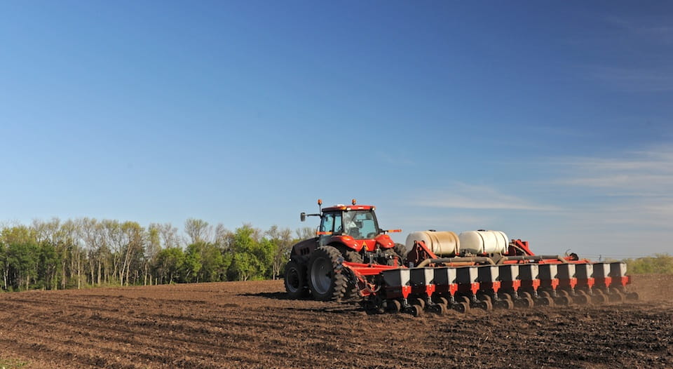 Tilling a field