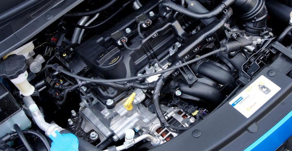 Engine of a tractor