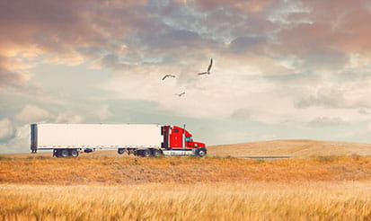 Semi driving across America