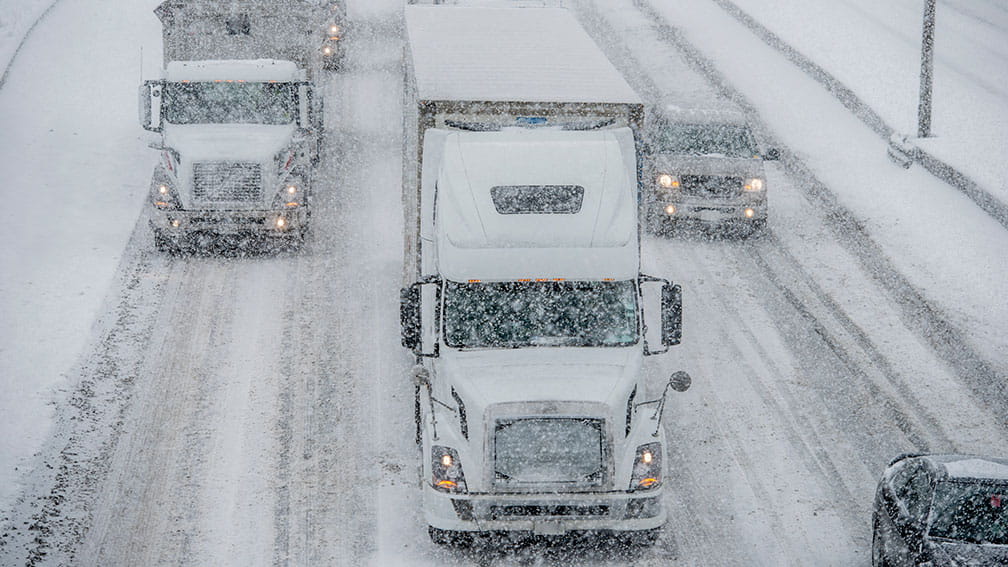 Driving in a snowstorm