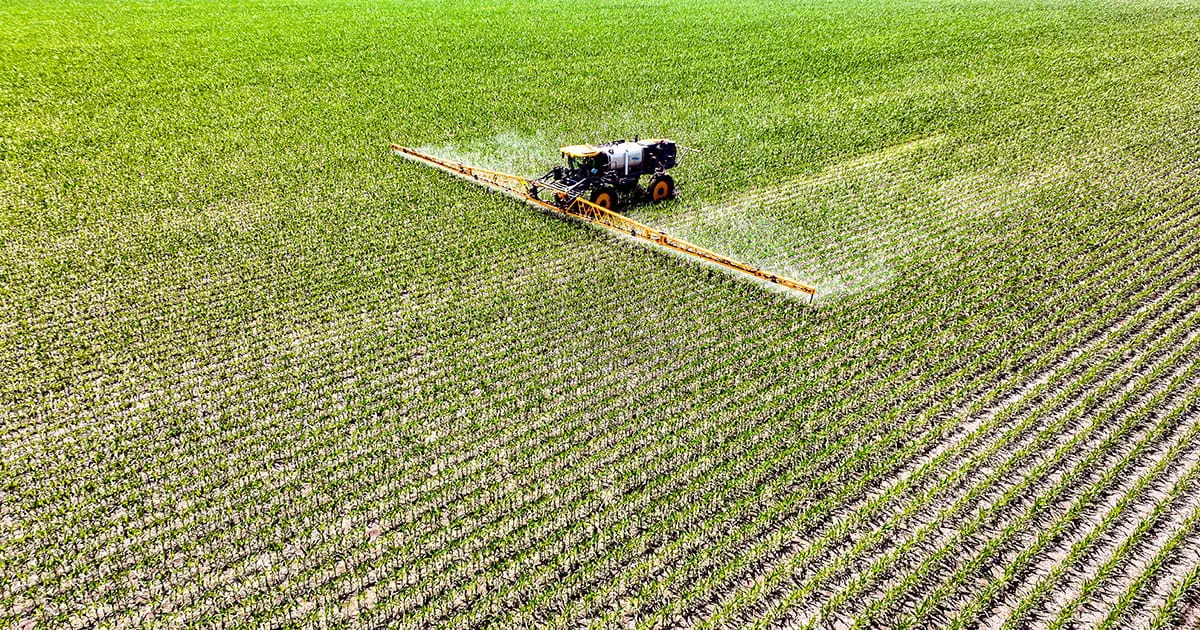 Spraying a field