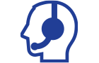 Head wearing headset icon