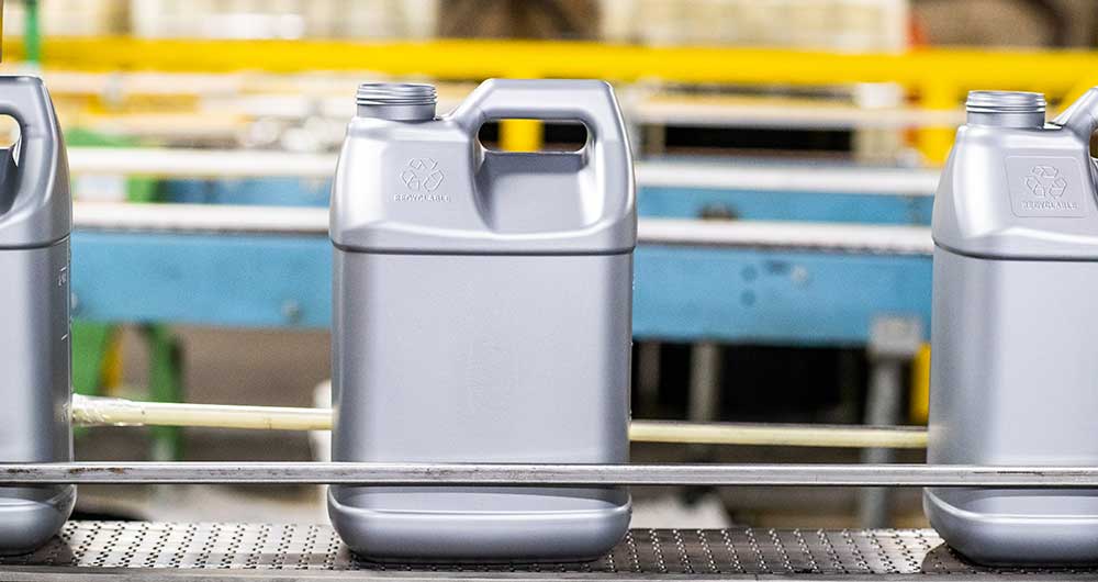 unlabeled plastic jug