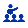 Person teaching icon