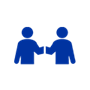 Two people standing icon