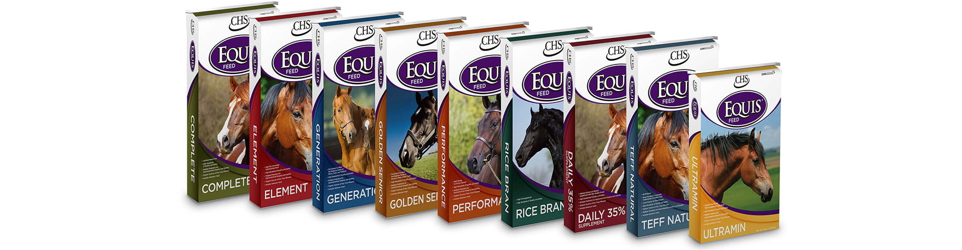 Equis horse feed product bags