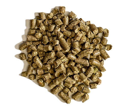 Equis Teff Natural horse feed pellets Pile of Equis Teff Natural horse feed pellets