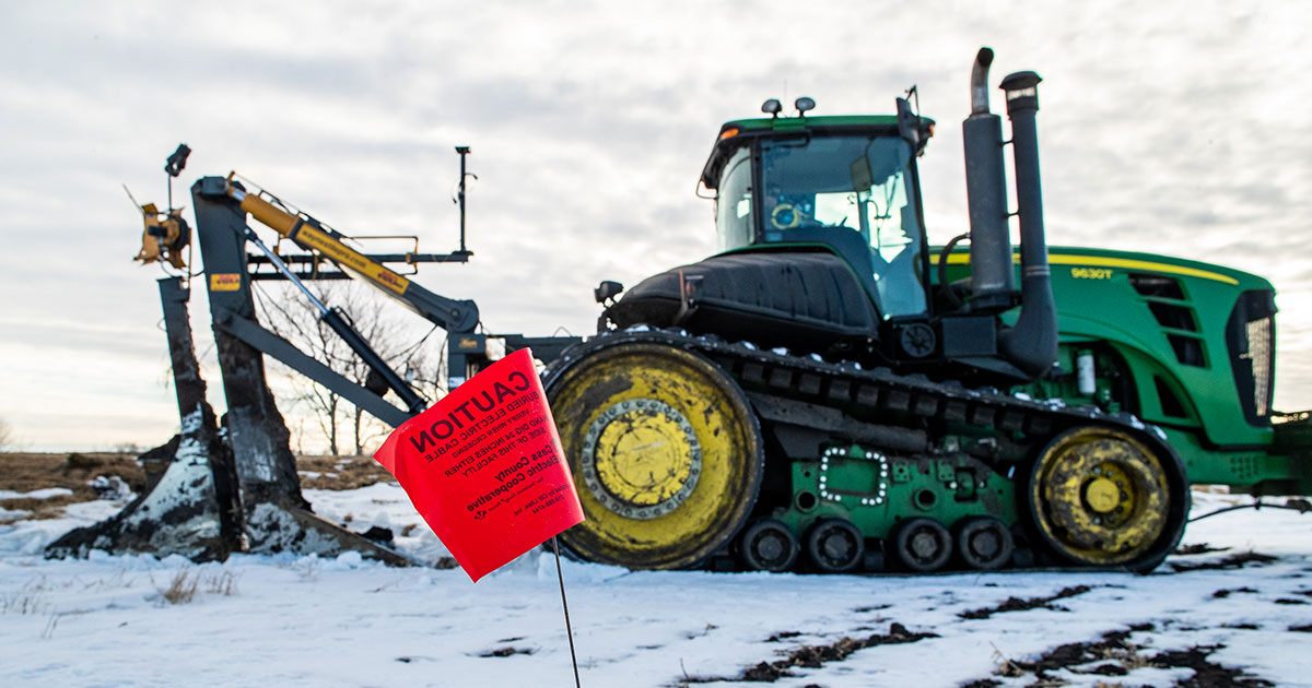 Excavator tractor at Broden Farms