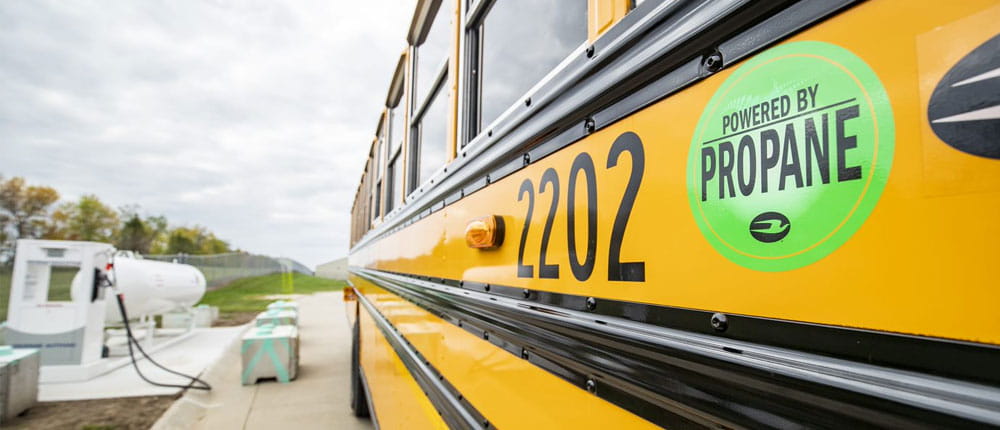 A school bus powered by propane.