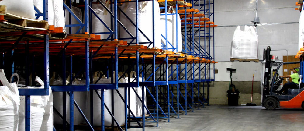 bean plant warehouse packaged staged