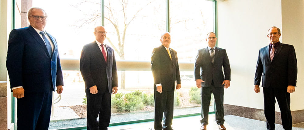 Members of the CHS board pose for a photo before the annual meeting.