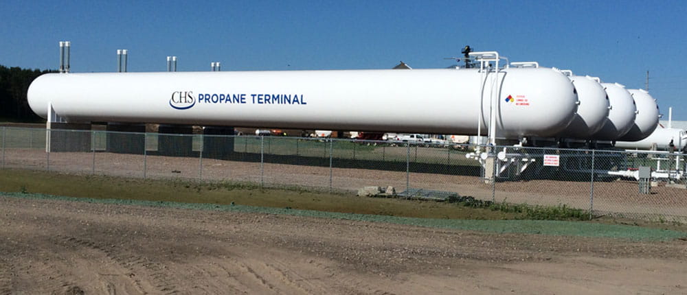 CHS propane terminal storage tanks