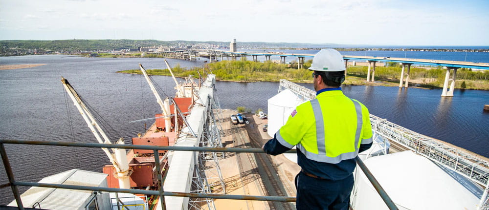 CHS employee looks out on lake