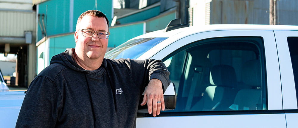 Dave Vander Vliet outdoors next to a truck