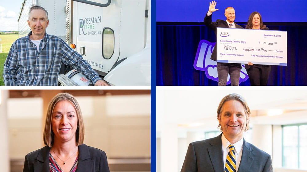 split image of four podcast guests