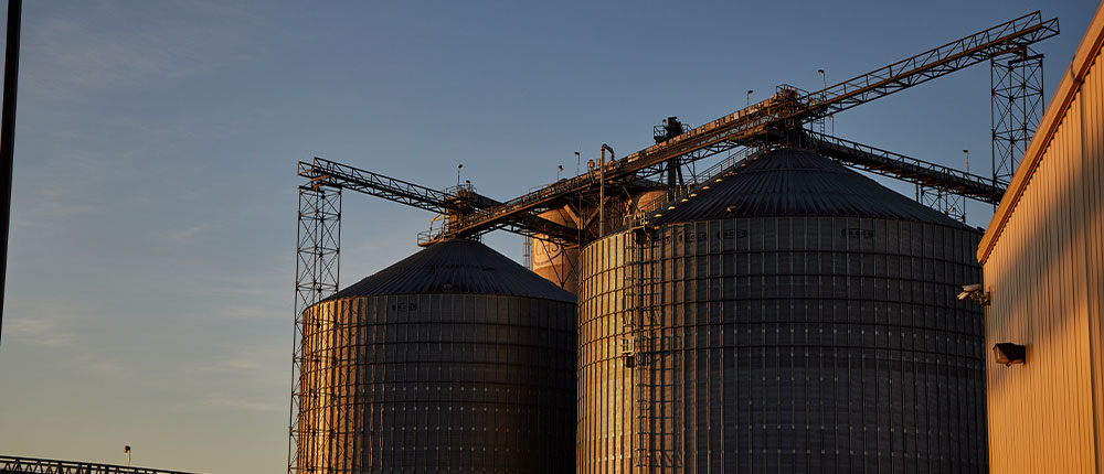 Silos at Fairmont facility