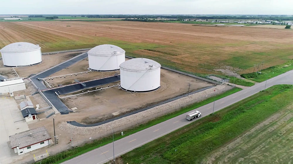 Aerial of Grand Forks terminal