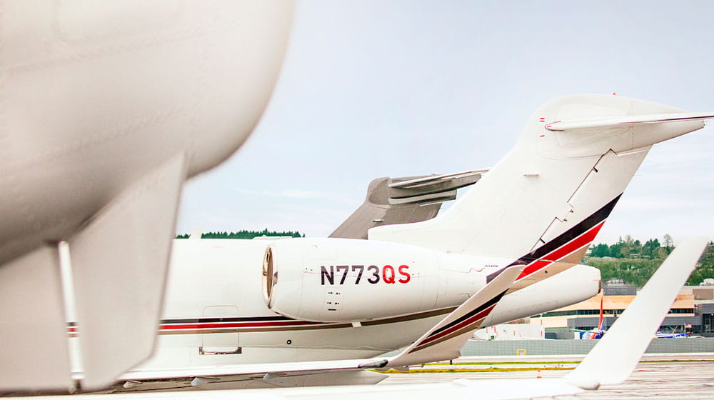 Airplanes parked at airport