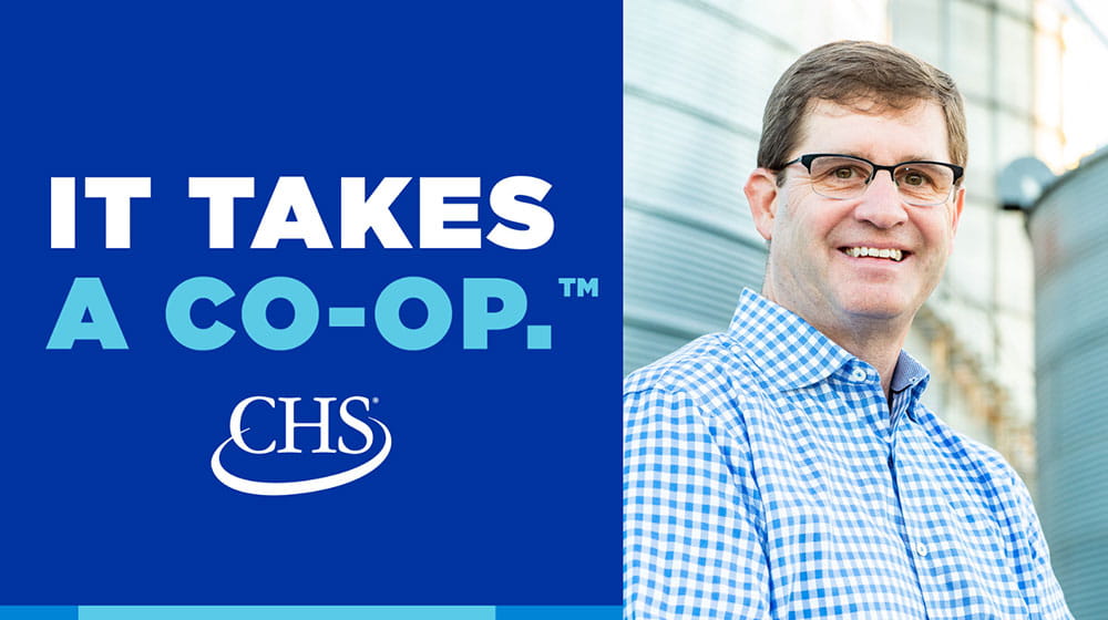 It Takes a Co-Op logo with Nelson Neale