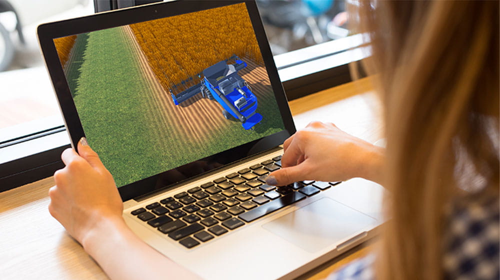 Woman looking at laptop screen