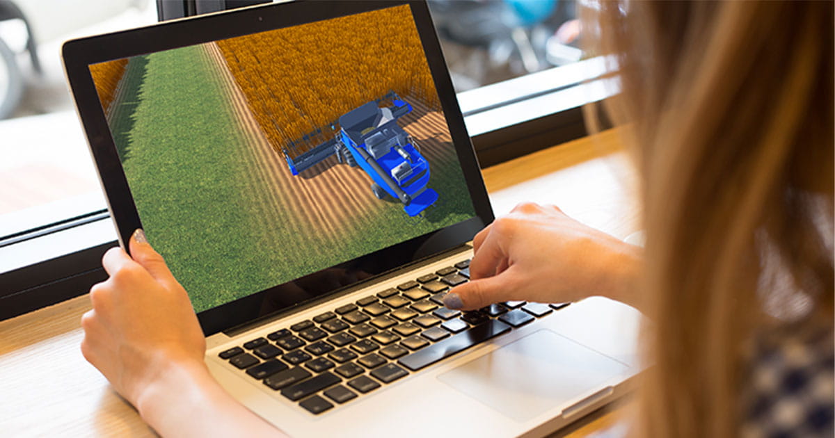 Woman looking at laptop screen
