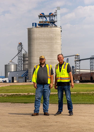 Two men in safety vests