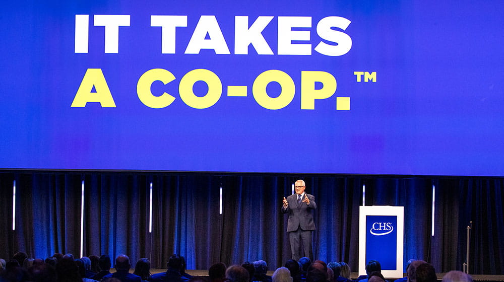 Former CHS Board Chair Dan Schurr addressed CHS members at the 2026 CHS Annual Meeting.