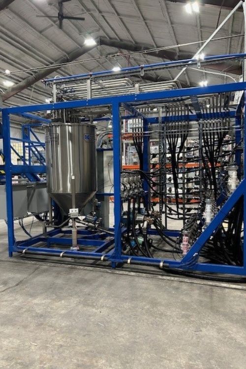 Seed treatment blender